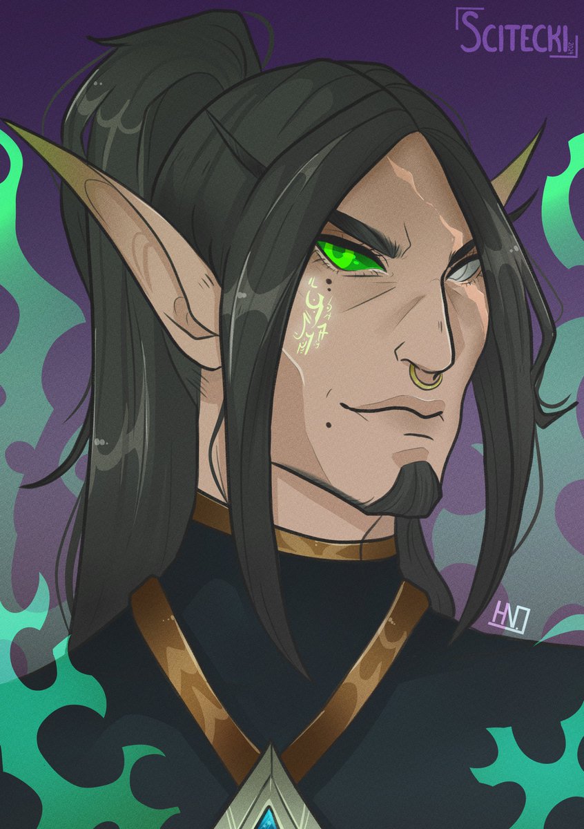 scitecki's tweet photo. Repost.
Commission work.
Kelnemir Sarenthas belongs to @ViljoWoW 💚

#worldofwarcraft #OC #originalcharacter #bloodelf #artist https://t.co/qcBnChE0CF