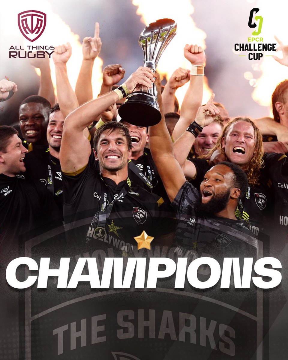 CHAMPIONS! What weekend of finals - Sharks are the first South African team ever to win the a “European” Cup and Toulouse become six time winners of the Champions Cup. Until next year….

#epcrchallengecup #challengecup #sarugby #sharks #championscup #toulouse