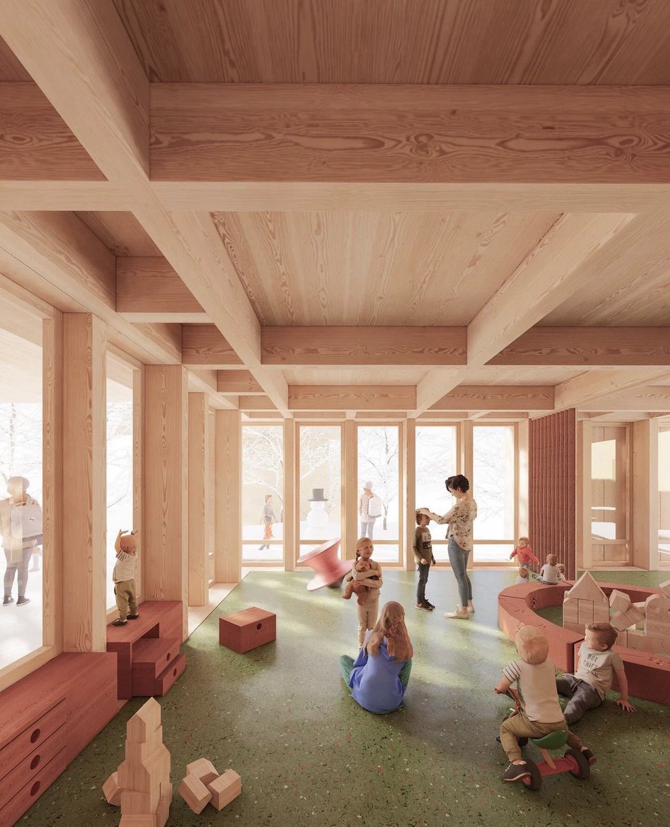 Stunning looking mass timber Kindergarten in Switzerland

By Beltrame Studio