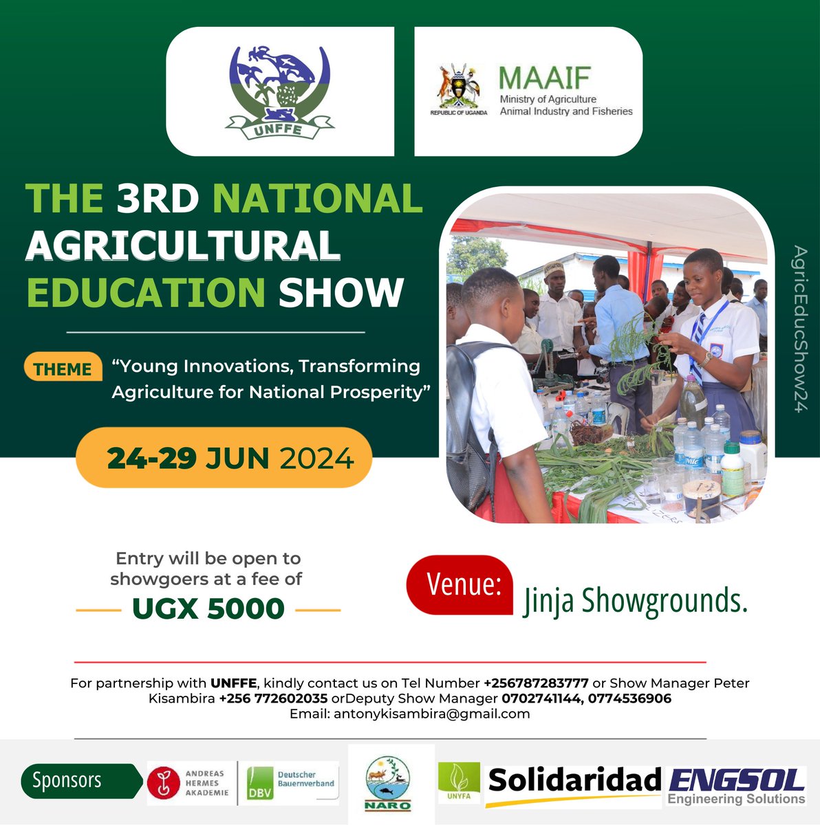 The #AgricEducShow24 is a Comprehensive Exhibition on Agriculture, Farm Machinery, Dairy & Dairy Technology, Grain & Seeds, Rice & Rice Technology, Poultry & Livestock, Food Farm equipment & Technologies.