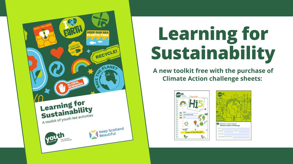 🎉 New toolkit alert! 🎉 Learning for Sustainability is packed w/ activities to support young people earning our Climate Action #youthawards 🌍♻️🌟 Get your copy now ➡️ bit.ly/4bOoMMt (Made possible by support from @KSBScotland @SCQFPartnership & Scottish Government)