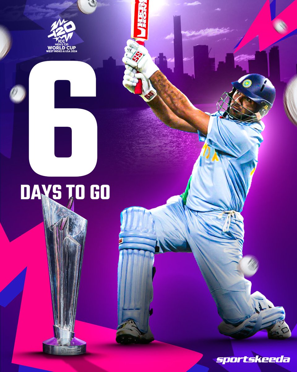 Yuvraj Singh is the only player to hit six sixes in an over in T20 World Cup history ✨ ▶️ 6 days until the thrill of the 9th edition of the T20 World Cup! 🏆🏏 #T20WorldCup #YuvrajSingh #CricketTwitter