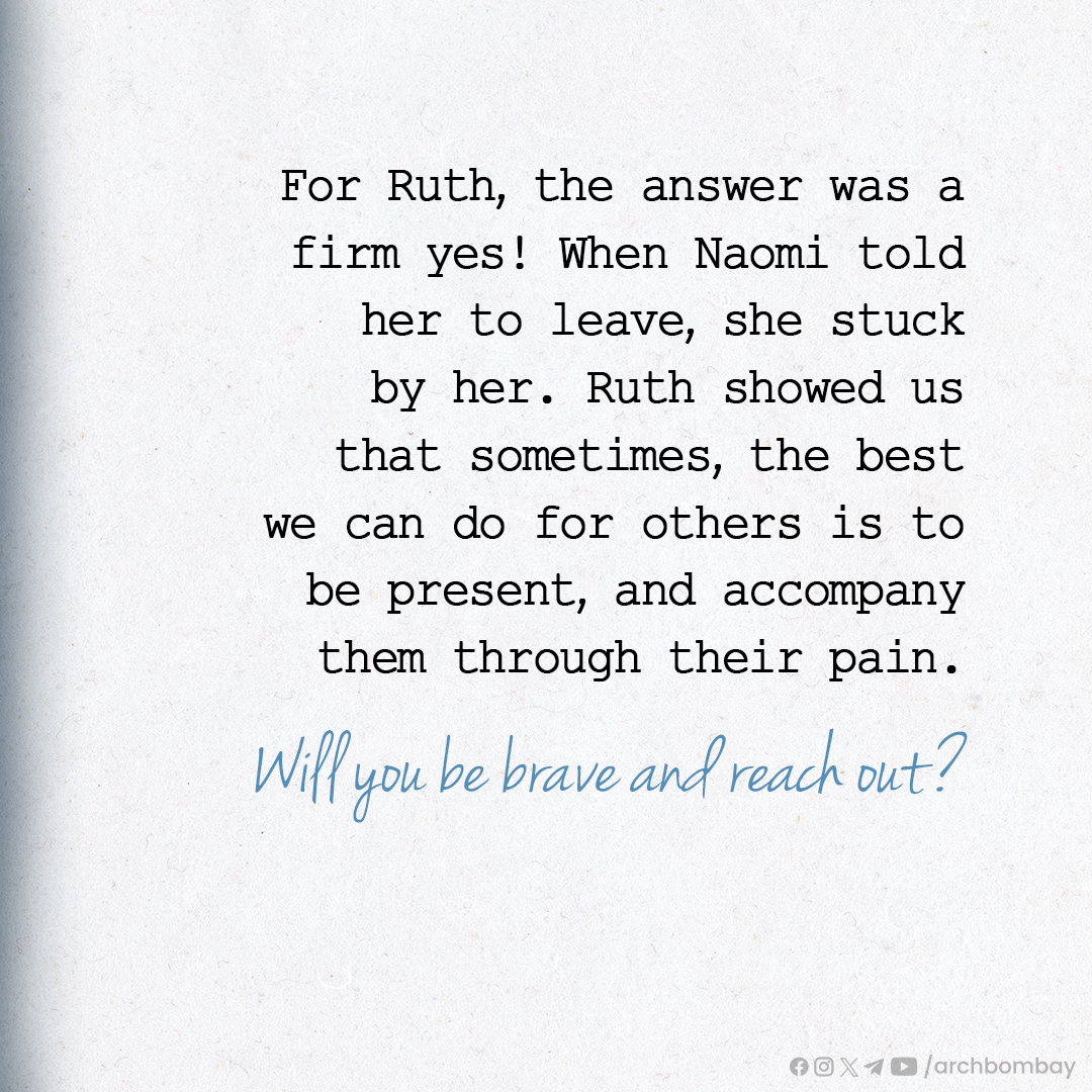 Ruth made a solemn promise to her mother-in-law that we echo even today. Read about it in Ruth 1. #ModernProblemsTimelessSolutions