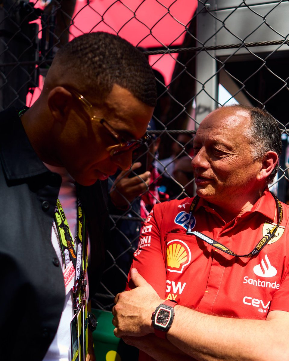 From the pitch to the grid 😎 Thanks for visiting @KMbappe 🤝 #MonacoGP #F1