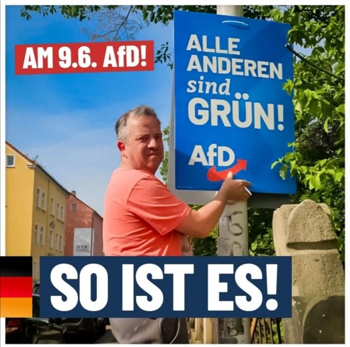 Am 9. Juni wählen gehen!
#NurNochAfD