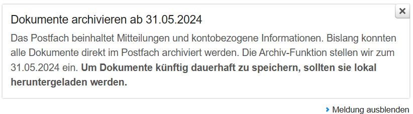 DomX_18's tweet photo. @DKB_de was heißt das genau und warum muss ich 300+ Seiten durchklicken, um die Dokumente herunterzuladen (10 pro Seite). Wie lade ich denn alle meine Dokumente auf einmal herunter, damit ich sie lokal speichern kann, wie in eurer Meldung? https://t.co/HZntZjuCIh