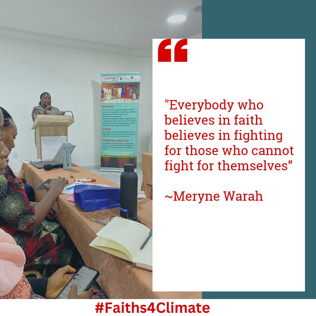 ALIYU SADIQ  (@aliyusadiq_gky) on Twitter photo "Everybody who believes in faith believes in fighting for those who cannot fight for themselves” Meryne Warah in her welcoming speech
#Faiths4Climate #Women4RE
<a href="/GreenFaith_Afr/">GreenFaith Africa</a> "Everybody who believes in faith believes in fighting for those who cannot fight for themselves” Meryne Warah in her welcoming speech
#Faiths4Climate #Women4RE
<a href="/GreenFaith_Afr/">GreenFaith Africa</a>