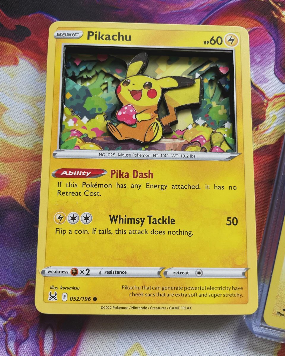 Custom3Dcards's tweet photo. An old vs new post for you. Which do you prefer?

#pokemon #pokemoncards #pikachu #mouse #forest #electric #lightning #food #oldvsnew https://t.co/1o0eV7oCYe