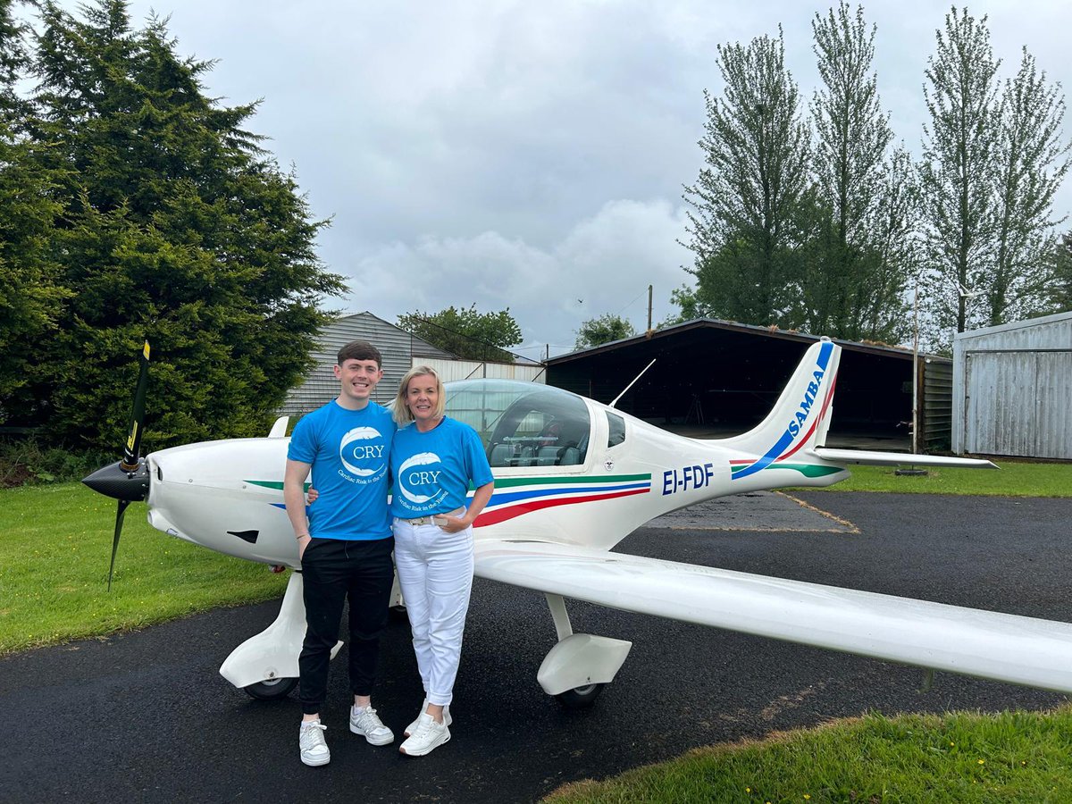 Rosaleen Browne is taking on the #Camino for CRY and is fundraising by taking on a 🪂 #Tandem Parachute Jump🪂 at the Irish Parachute Club in Clonbulloge on July 20th with her son Darren.

Funds will be split between CRY and Cancer Care West.

#teamCRY #Charity #Fundraiser