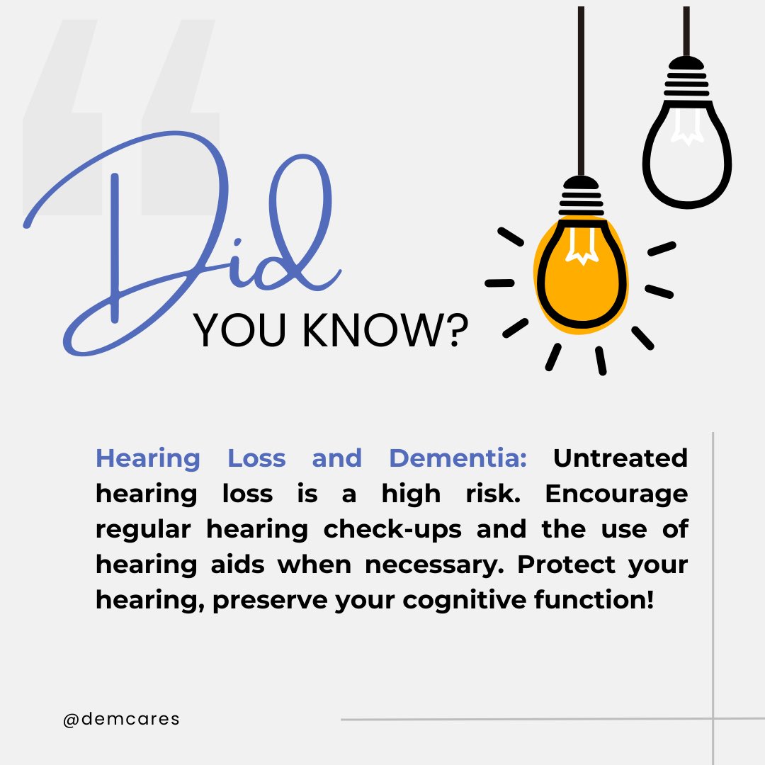 Untreated hearing loss raises dementia risk. Get check-ups and use hearing aids! #HearingHealth #CognitiveCare #demcares #scarfindia