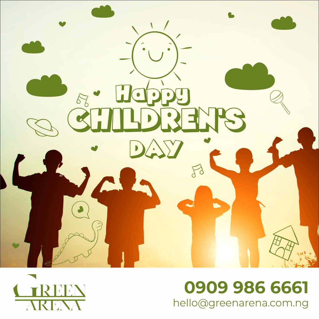 'Happy Children's Day! 🌟 At Green Arena, we believe every child deserves a safe and happy place to call home. Let’s create spaces where dreams are nurtured and memories are made. 🏡💫'
#HappyChildrensDay #DreamHomes #realestate