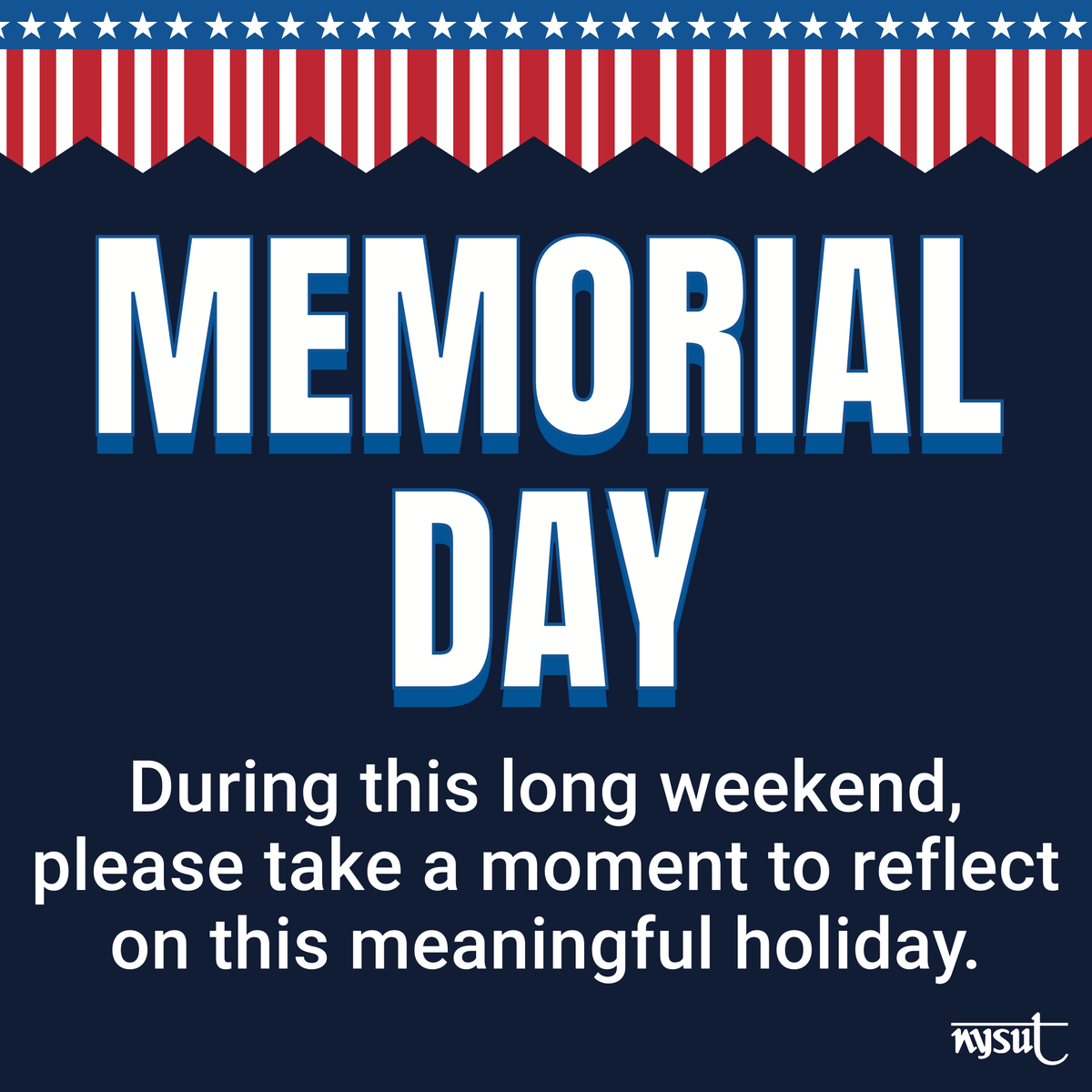 Today, we commemorate Memorial Day. We hope you and your loved ones can give thought to this important holiday.