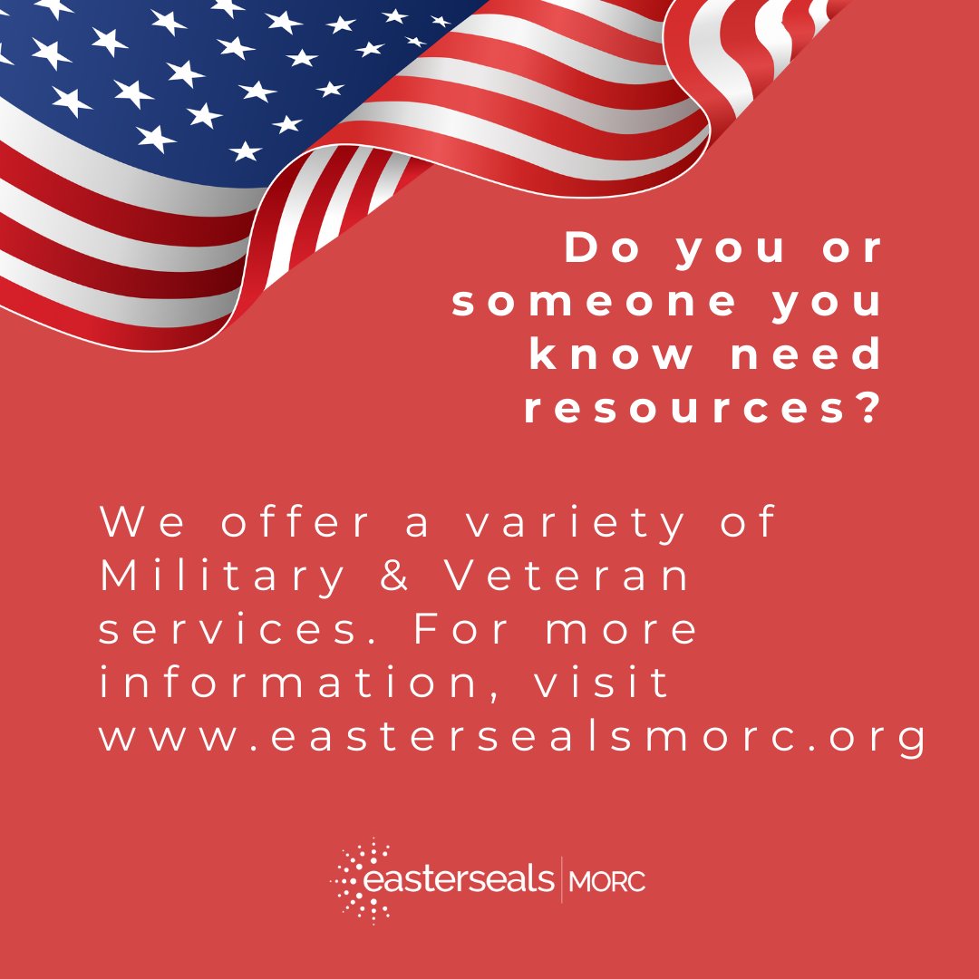 In remembrance of our brave soldiers, Easterseals MORC will be closed today. We will resume our services on May 28th. If you're finding today tough, remember, you're not alone. Visit bit.ly/4anwgEm to explore the Military & Veteran services we provide. #SupportOurTroops