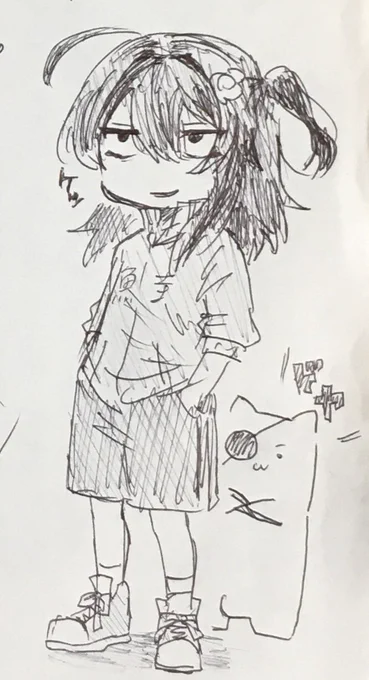 ニヒルなシャケと眼帯ネコ 