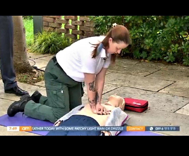Last Friday, Community Engagement Manager Ger O'Dea and student paramedic Megan Pender were on @IrelandAMVMTV explaining the importance of early CPR and defibrillation and community first response. Watch the full segment here: bit.ly/4bAMP0Y