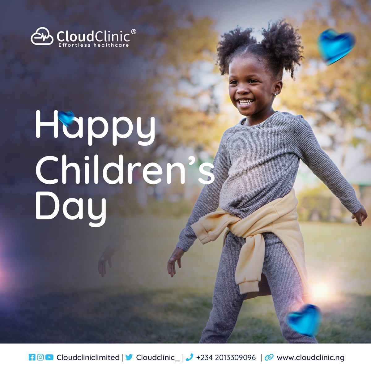 Happy Children's Day from Cloud Clinic! 🎉

Keeping our little ones healthy and happy is our top priority.

Share your favorite childhood memory and tag a friend!

#ChildrensDay #CloudClinic #HealthyKids #telemedicineawareness
#healthtech
Kano State/LGAs/ Kumuyi/ Uniben/ Tosin