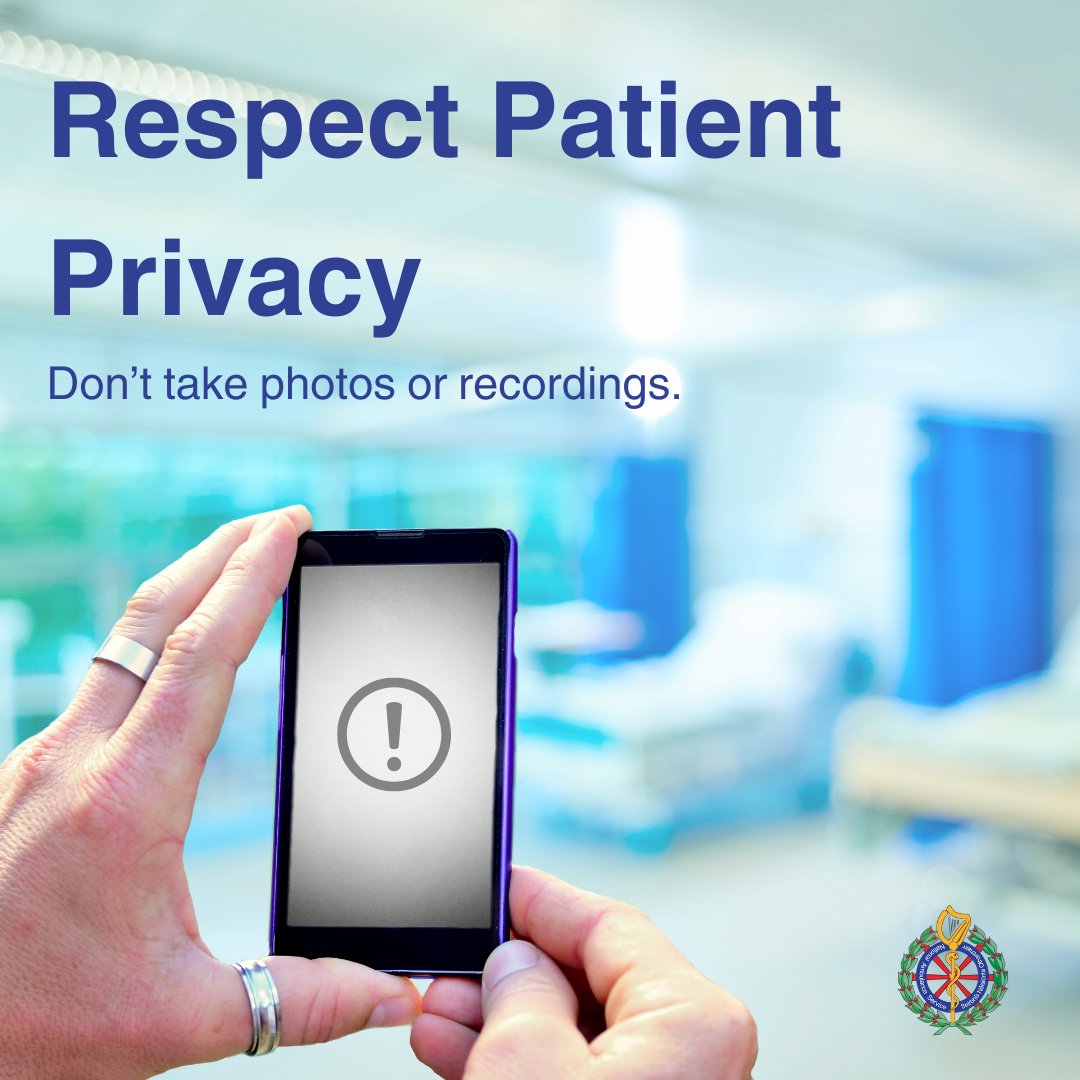 Please, if you're in hospital or witness a medical emergency, respect the privacy of both patients and staff and don't take any photos or recordings.