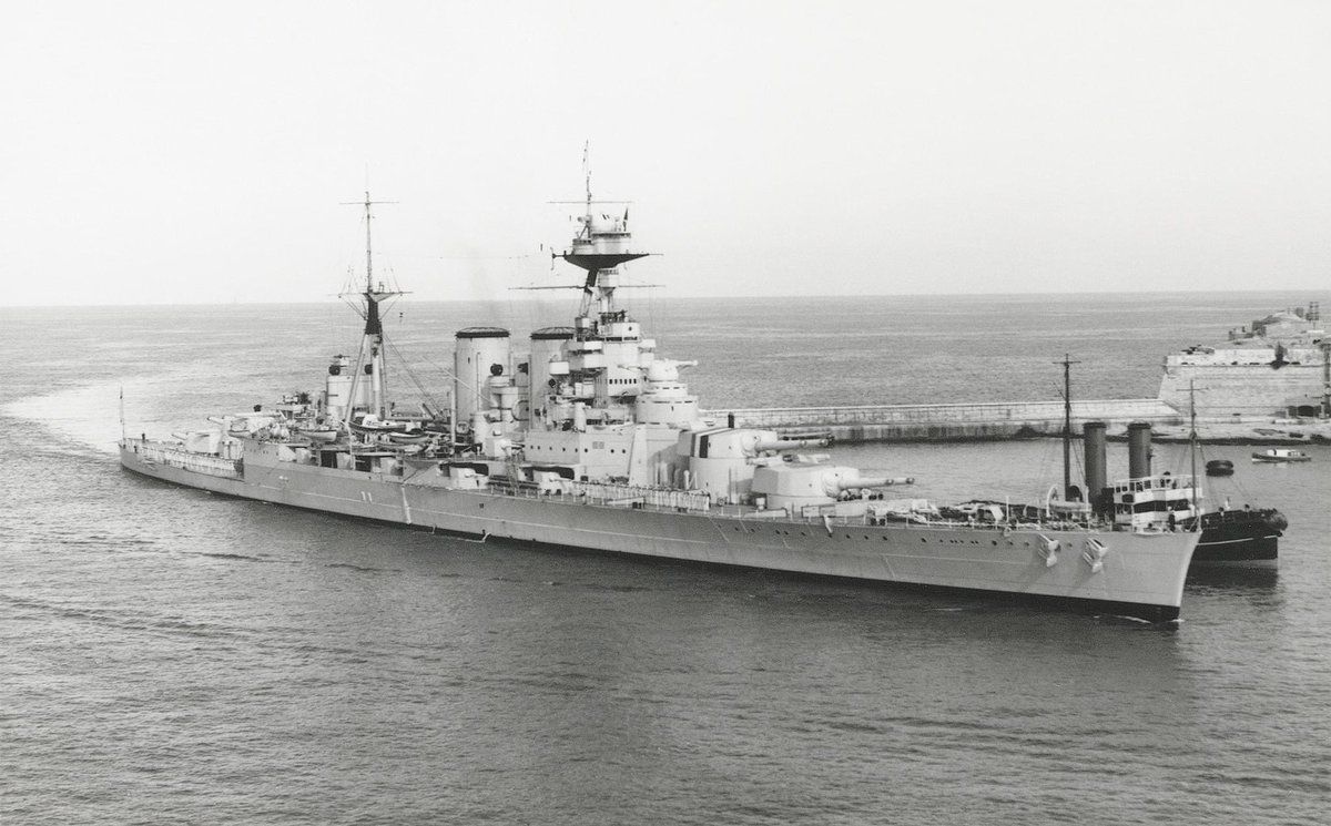 HMS Hood in Malta, 1938