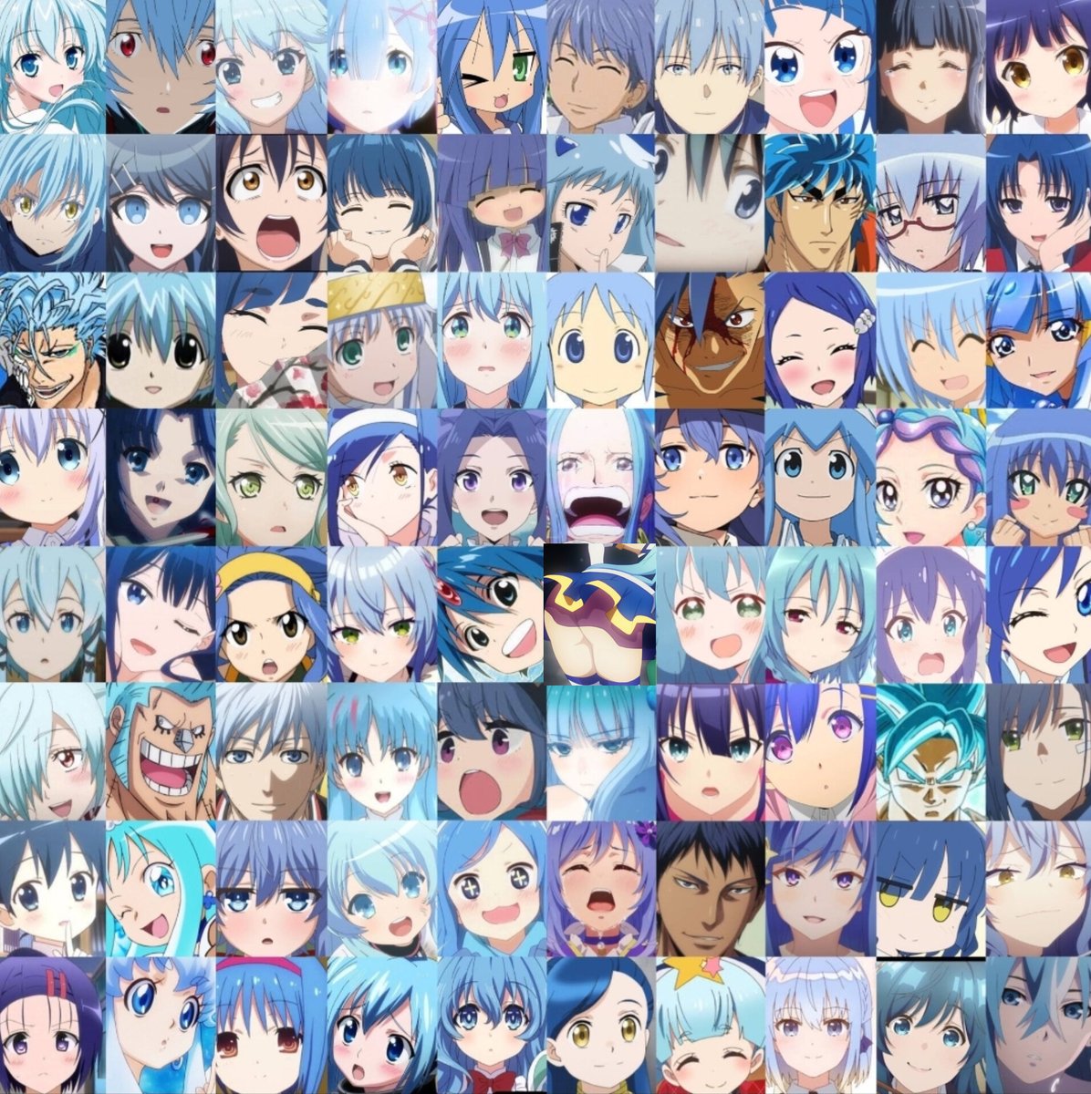 Blue haired anime girls!
