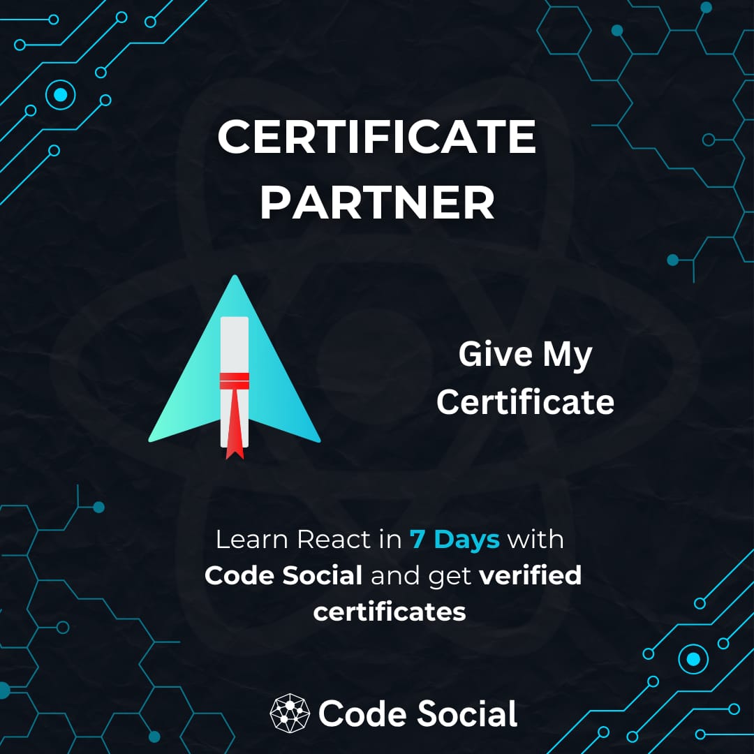 codesocial_tech's tweet image. Want to learn React in just 7 days? And get a certificate you can show on LinkedIn? A certificate that's valid for 15 years?
Count me in!
Join #React7DayChallenge today!
Register now - bit.ly/CS-react
#learnreact
#reactchallenge
#codingchallenge
#webdevelopment