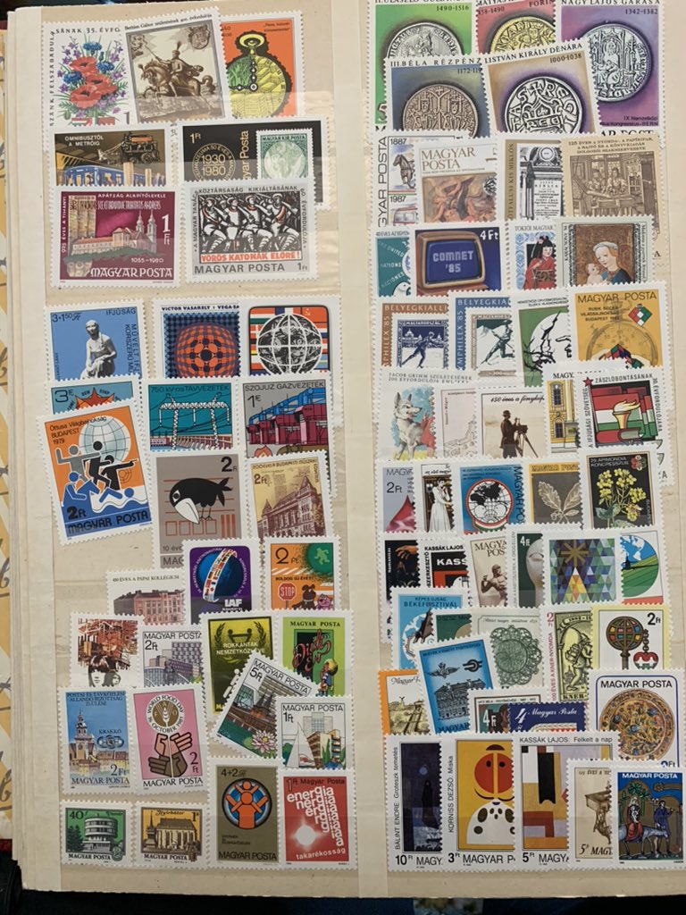 levine_art's tweet photo. Looking through a Hungarian stamp collection spot the #VictorVasarely https://t.co/91CEiURwGy