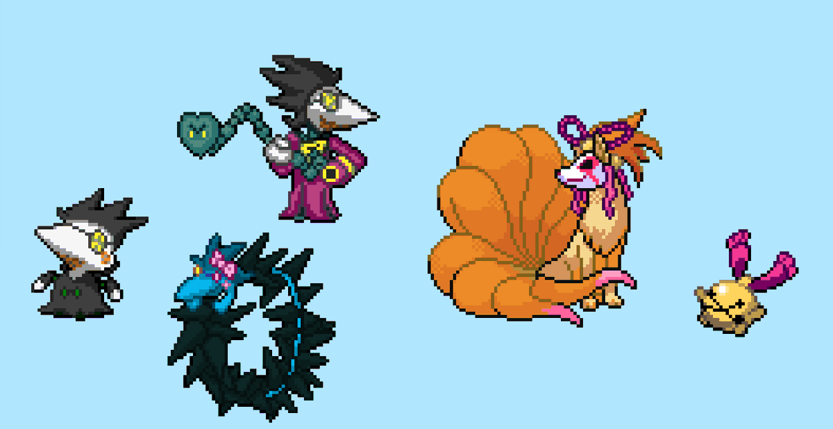 HunterOfMAP's tweet image. Theyre mons
#pokemon #ninetales #chingling #mimikyu #comfey #spamton #ceroba #deltarune #undertaleyellow
