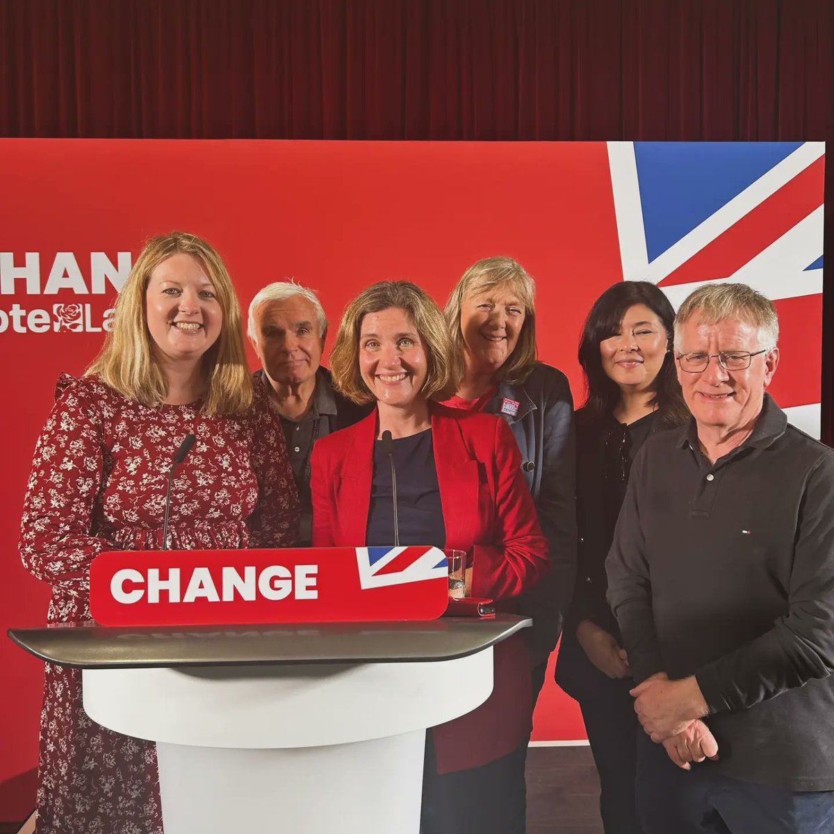 Fantastic to be with #TeamLabour this morning for Keir's first GE keynote speech 🎉

Full of positivity, emphasis on responsibly serving people of this country, ensuring our Communities can thrive ❤️ 

#RedSeaWall - ready to bring positive change to our Coastal home! 🌊🌹