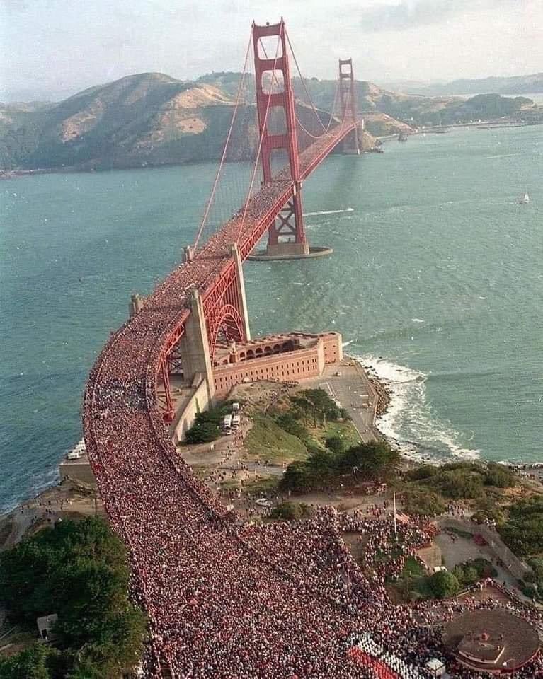 The Golden Gate Bridge opened to the public on 5/27/1937. The bridge connected San Francisco to Marin County, California, and was the longest suspension in the world at the time. The Golden Gate Bridge became a famous symbol of San Francisco and architectural design.