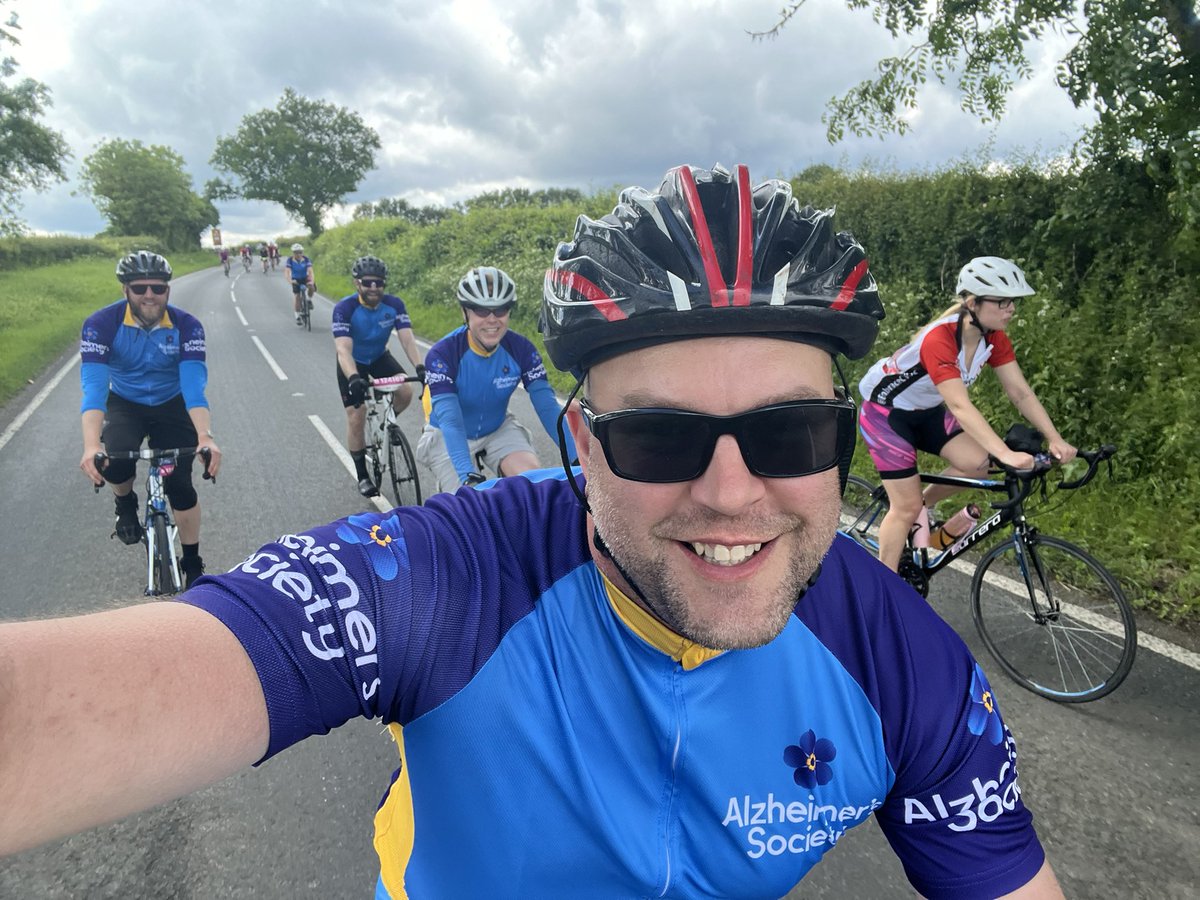 Thanks for your support yesterday <a href="/alzheimerssoc/">Alzheimer's Society</a> Was great day and found some fellow supporters during <a href="/RideLondon/">Ford RideLondon</a>