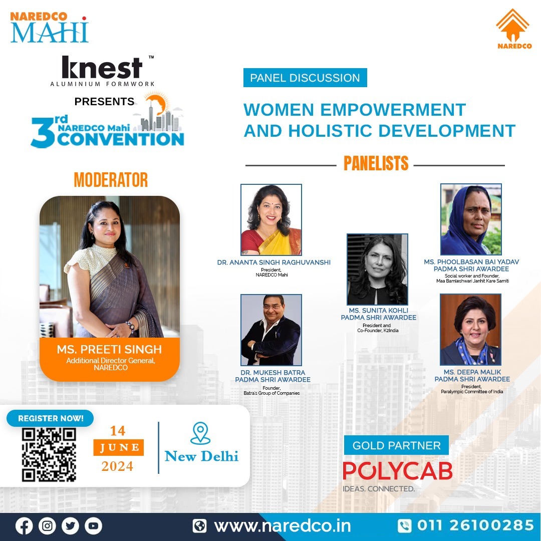 Panel Discussion: Women Empowerment and Holistic Development Join us as visionary leaders and advocates for women's empowerment come together to ignite transformative discussions on holistic development and gender inclusivity. Register Now - Link in Bio 🔗🔗 #NAREDCOMahi