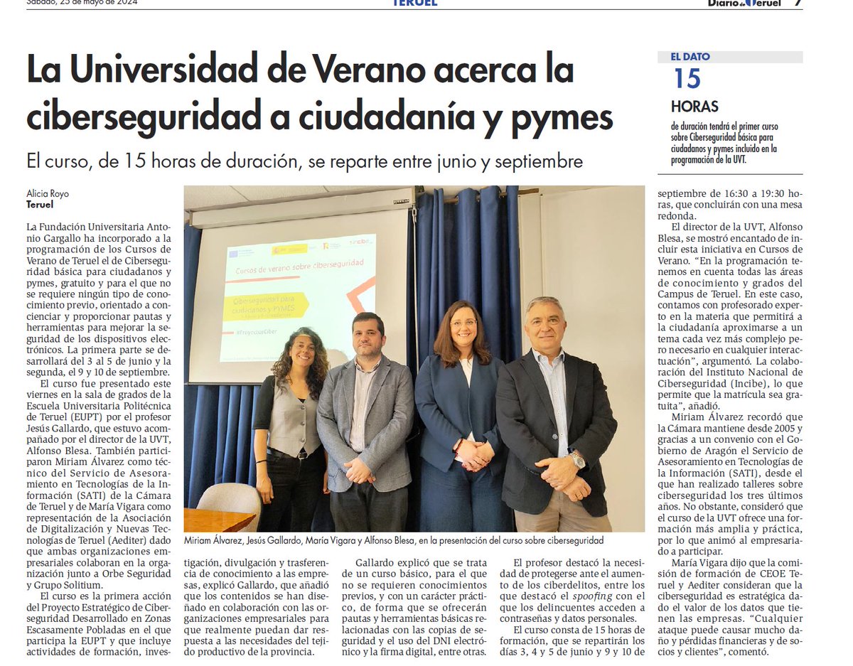 Universidad de Verano de Teruel (@uvteruel) on Twitter photo 2024-05-27 11:42:13