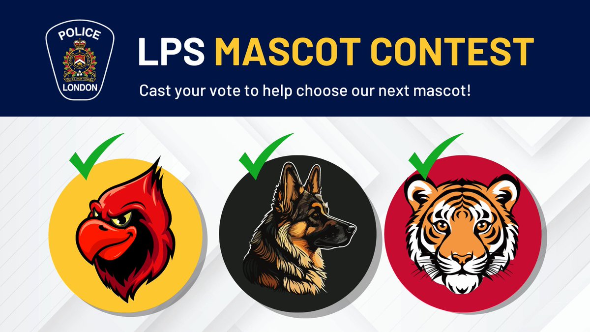 Exciting news, #LdnOnt! 😄The London Police Service is thrilled to announce our 'Mascot Contest,' and we need YOUR help to decide! We’re looking for the perfect mascot to represent our values and spirit, and we’ve narrowed it down to three amazing contenders: a cardinal, a German