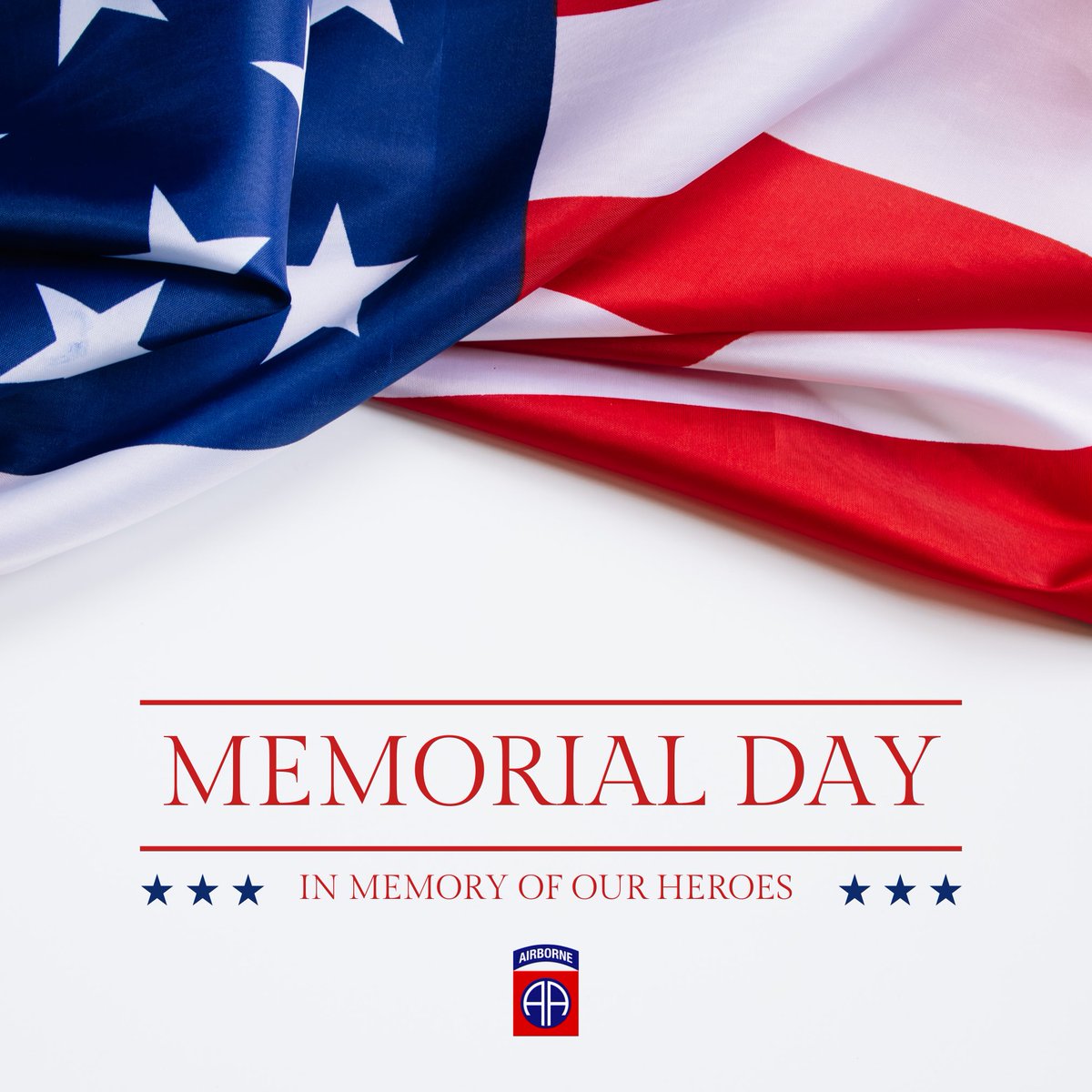 82ndABNDiv's tweet photo. “Any nation that does not honor its heroes will not long endure.”
-Abraham Lincoln, 16th President of the Unites States

On this Memorial Day, let us never forget all servicemembers who gave their last full measure of devotion for our country. https://t.co/ubomHn8372