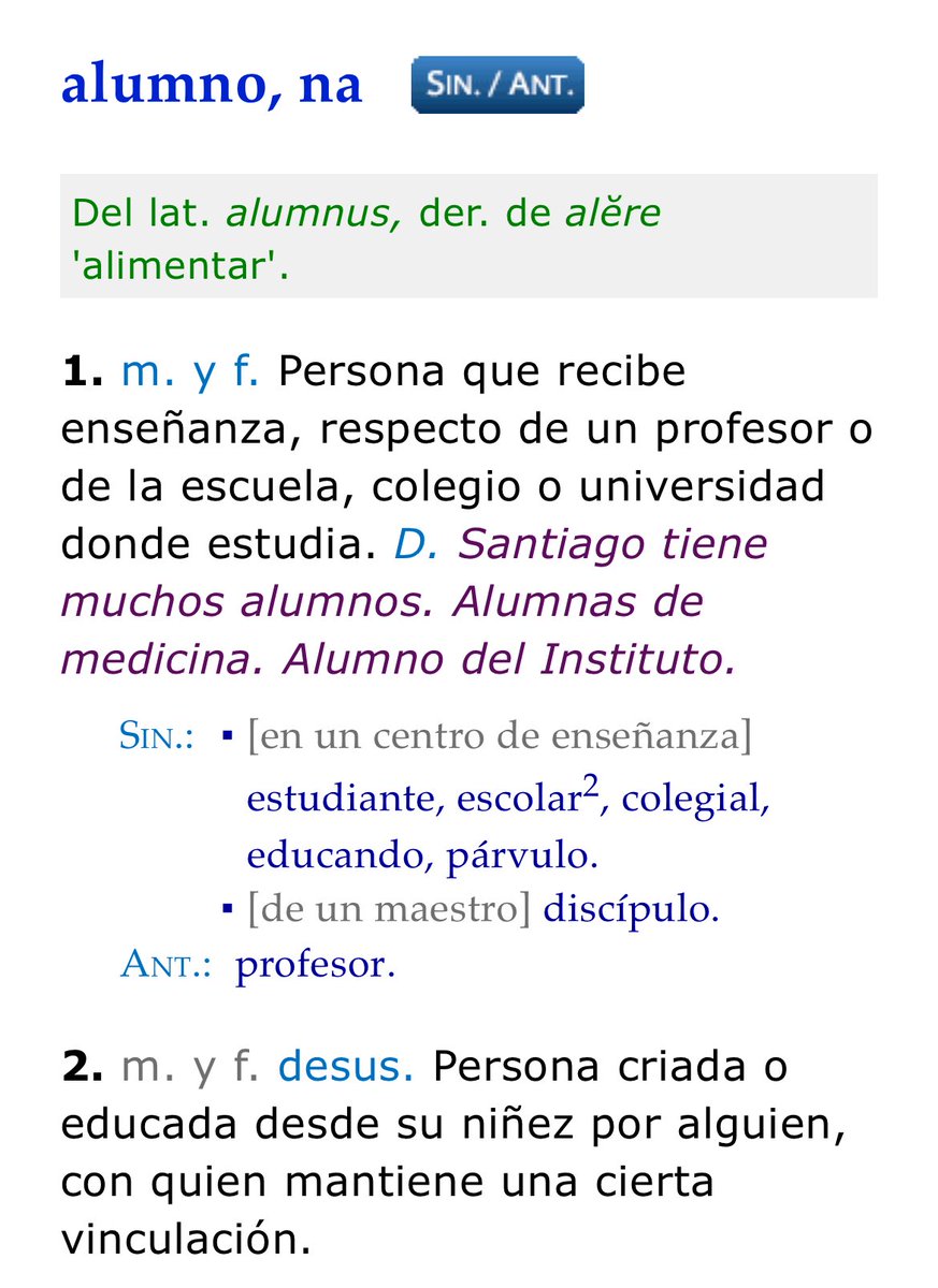 Cada vez que digo la palabra “alumno” alguien dice que significa “una persona sin luz” 😵‍💫😵‍💫😵‍💫😵‍💫😵‍💫 Igual, un día alguien me dijo que no usara el verbo “poner” porque las que ponen sin las gallinas 😵‍💫😵‍💫😵‍💫