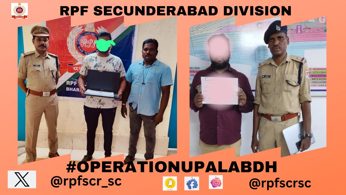 #OperationUPALABDH underscores RPF/HYB and RPF/BTNR,CIB team unwavering dedication to railway security. Rapidly nabbing two outsider seized with 74 nos E-tickets worth V/Rs.1,41,104/- exemplifies RPF's  relentless commitment to safeguarding railway integrity.