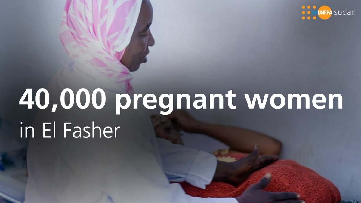 The total population of El Fasher is currently estimated at 1 million, including approximately 40,000 pregnant women, 6,000 of whom are experiencing high-risk pregnancies requiring high-level care. A ceasefire and peace are essential to deliver the needed help to them. #ForSudan