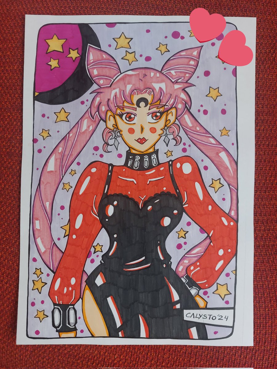 Fanart acabado de pintar con rotuladores de Black Lady 💗💗💗 #HAPPYHAPPY #manga #anime #fanart #art #SailorMoon #BlackLady #NaokoTakeuchi