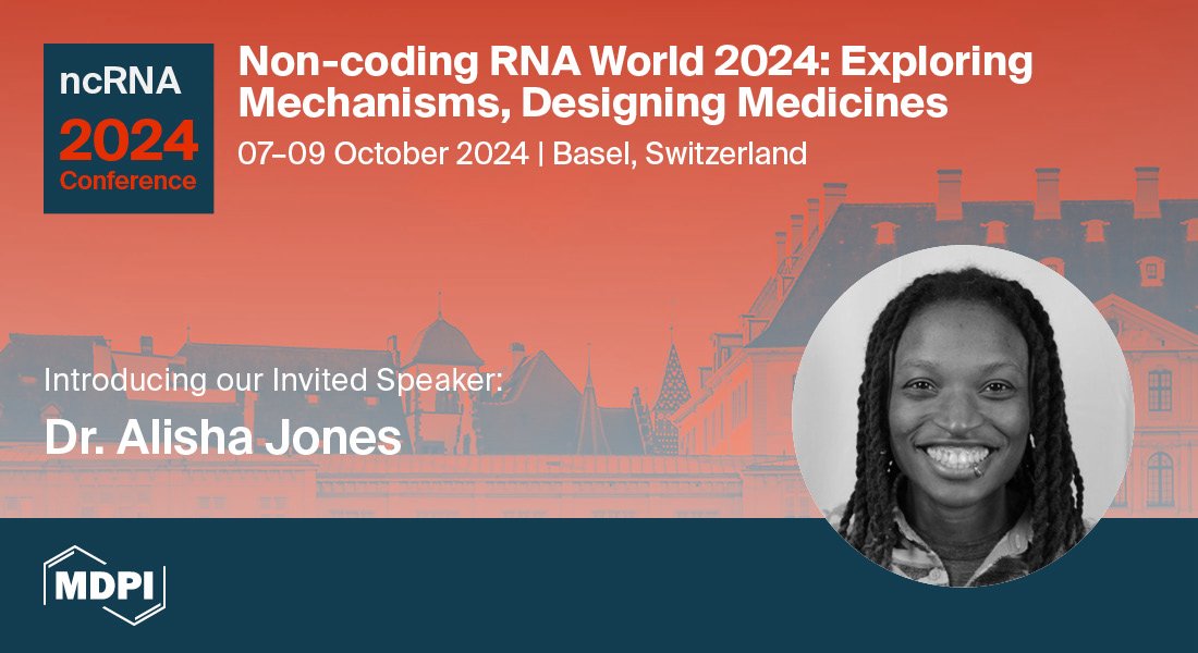 #ncRNA2024 Speaker Highlight: Dr. Alisha Jones 🧬Dr. Jones uses computational and experimental approaches to investigate the relationship between RNA conformational dynamics and RNA multifunctionality. 👋Join us!⬇️ 🔗Register: bit.ly/488ugir (deadline: 11th June!)