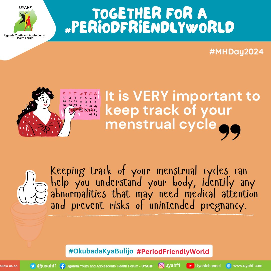 #PeriodFriendlyWorld Do you find yourself at times not sure when your last period happened? Well, whereas period days may change depending on several personal factors, it is crucial to always pay close attention. Keeping track of your menstrual cycles can help you better