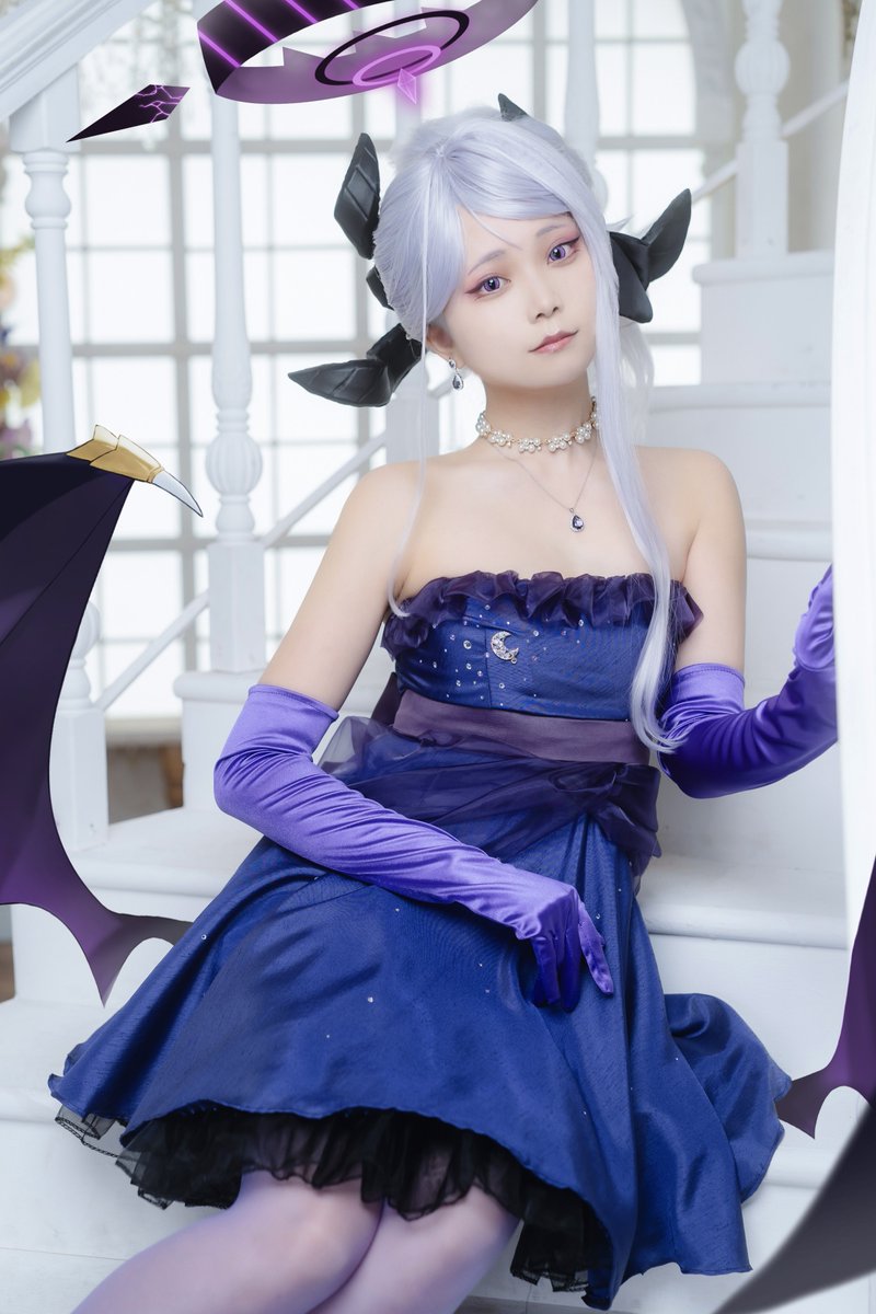 cos_335's tweet photo. その……
先生が選んでくれたドレスを着て、みたんだけど。似合って、るかな……？

#ブルーアーカイブ
　✦✦✦ ヒナ / ドレス https://t.co/yZrIeI7yQG