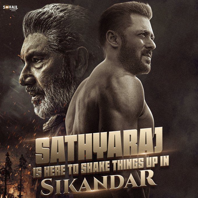 MASSY MASSY MASSY 🔥🔥🔥 Get ready for the EPIC FACE-OFF between Megastar #SalmanKhan and #SatyaRaj Aka our Katappa ! Shooting to start from June 2024. #Sikandar is Gearing up for 2025 EID.