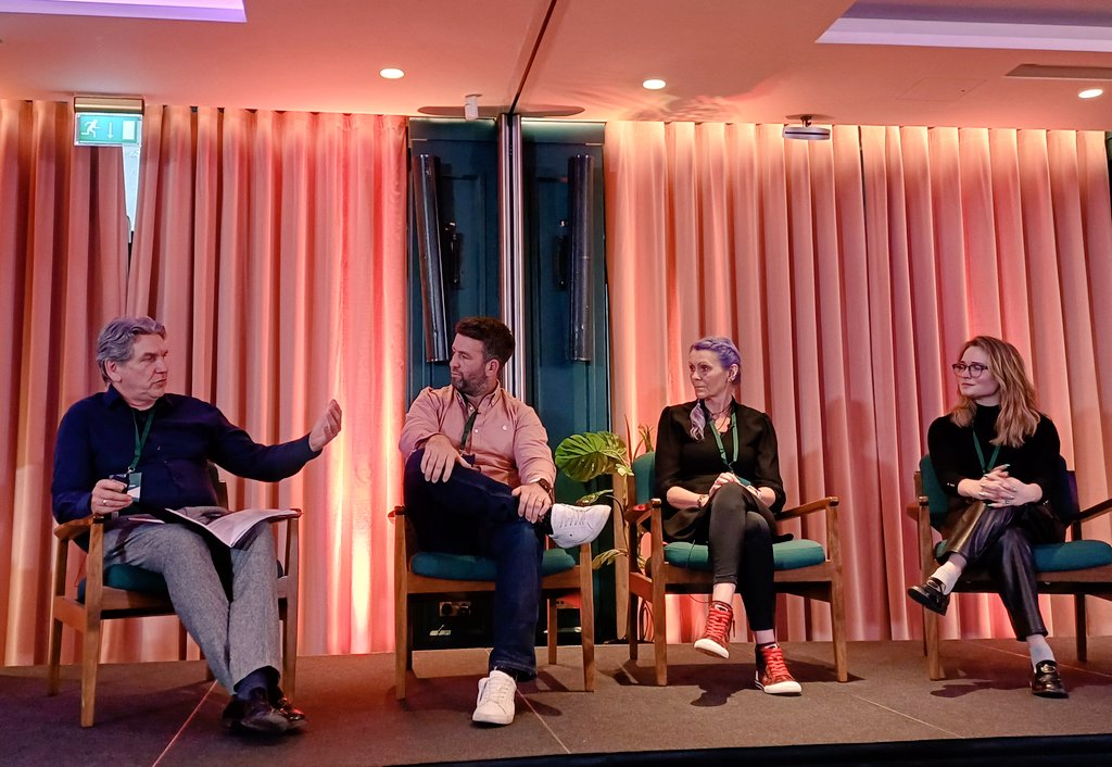 Health & Wellbeing and the role of the arts is the topic of this panel discussion chaired by @SeanRadioRocks with @EoinMorrissey88 Nicolas Spendlove and Ruth Flynn as part of the #StatusoftheArtist Confence @creativeirl @MindingCreative @culture_ireland @cathmartingreen