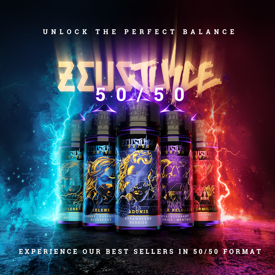 OUT NOW 📣⚡⁠
⁠
We're proud to introduce five of our bestselling flavours in a new format; 50/50 100mls! Allowing for a smoother transition from disposables to salts, pod systems and larger bottles 🤩⁠
⁠
Bag yours via l8r.it/m27c 📲