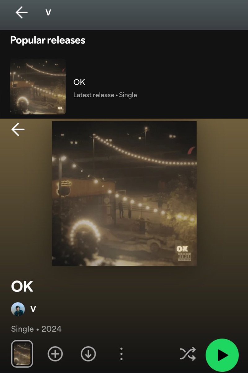 Por favor copien y peguen lo siguiente ya que hay un error con el perfil de Tae en Spotify‼️👇🏻 Hi @Spotify @SpotifyCares another artist, a song named 'OK' has wrongly been credited to Artist V’s profile on Spotify. Please correct this issue and fix it immediately, thanks!