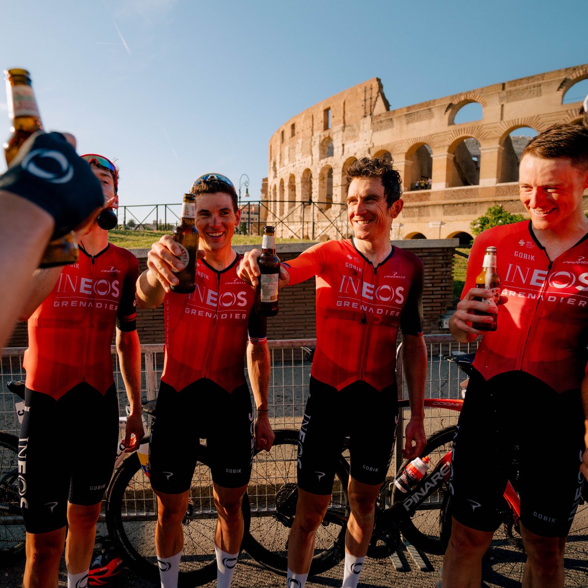 Well, we made it to Rome 👌 A fifth Grand Tour podium and one of my proudest. Of course we came here to win, but sometimes you have to hold up your hands to greatness. It’s an honour to race against Tadej. Chapeau mate, and chapeau Dani 🎩 #Giro #grazie