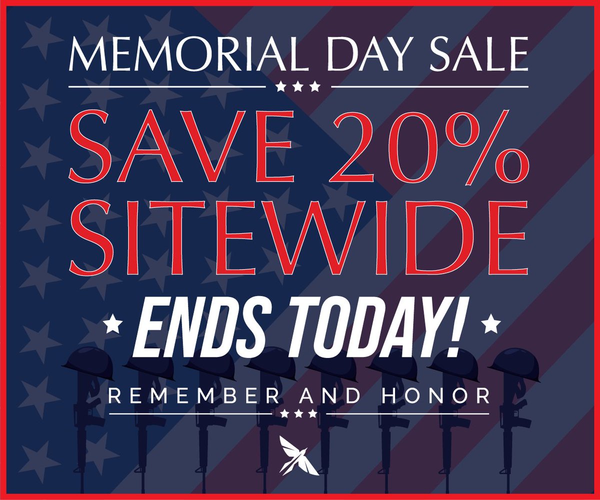LAST DAY TO TAKE ADVANTAGE OF THE HRT MEMORIAL DAY WEEKEND SALE AND SAVE 20%!

#memorialdaysale #hrttacticalgear #tacticalgear