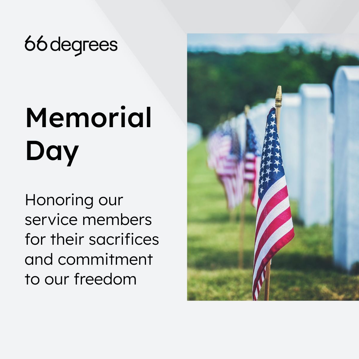 On this #MemorialDay, we remember the brave service members who made the ultimate sacrifice to defend our freedom and our team members who have served for their courage and commitment. 🇺🇸