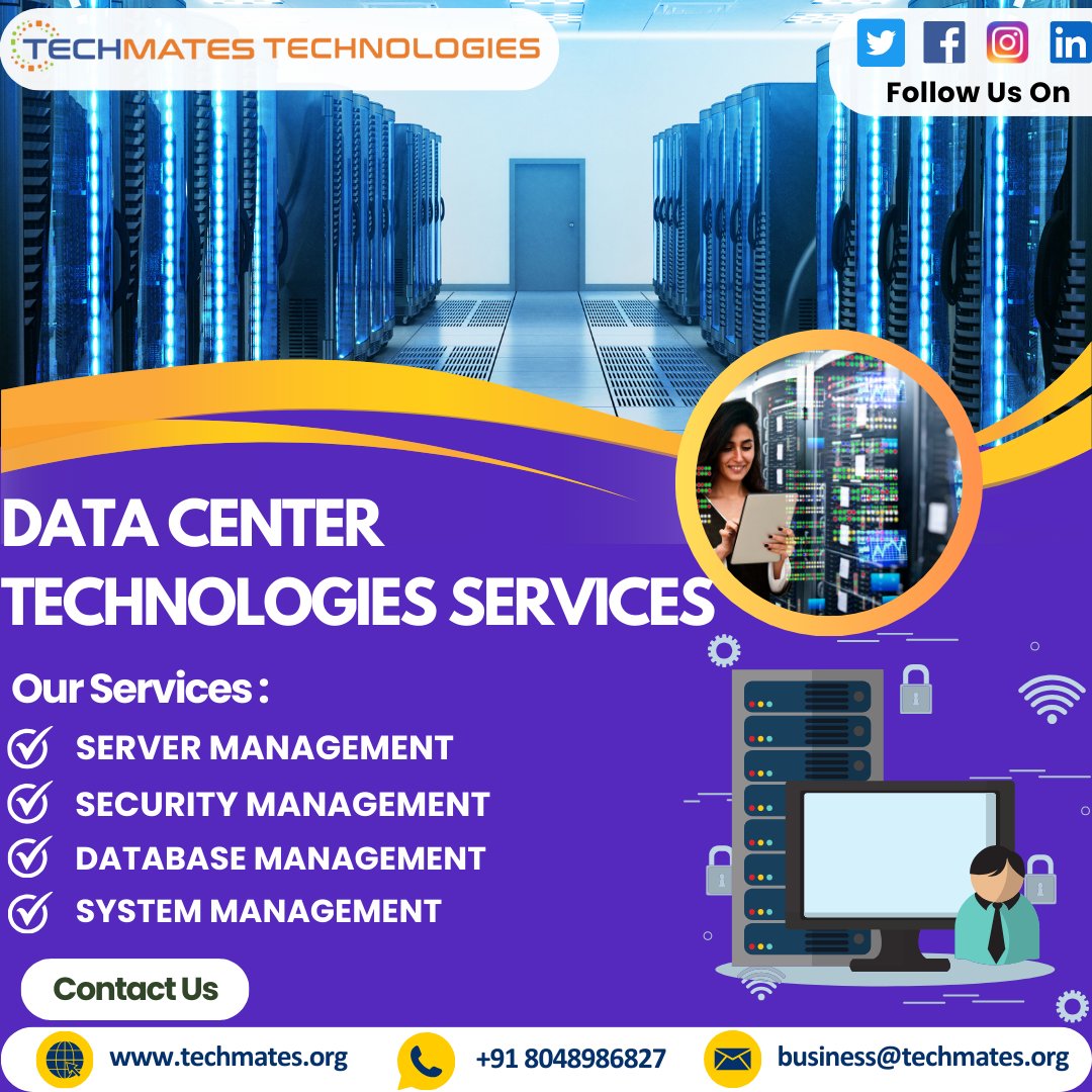 TechmatesCloud's tweet image. Revolutionize your infrastructure with our Data Center Technology Services! 🏢💡 Experience unparalleled efficiency, security, and scalability. Let&apos;s transform your data center together! #DataCenterTech #ITInnovation #ScalableSolutions 🌐🚀