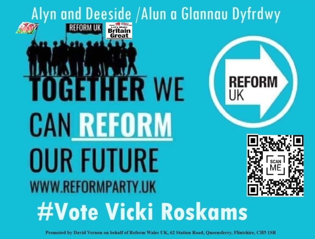 Time for Alyn and Deeside to put the power back in the people's hands ... #takeastand Vote @reformparty_uk

Coming to a town near YOU !!

Amser i Alun a Glannau Dyfrdwy roi'r grym yn ôl yn nwylo'r bobl... #pleidleisiwch i gymryd Diwygio Cymru

#peoplebeforepolitics #CommonWealth