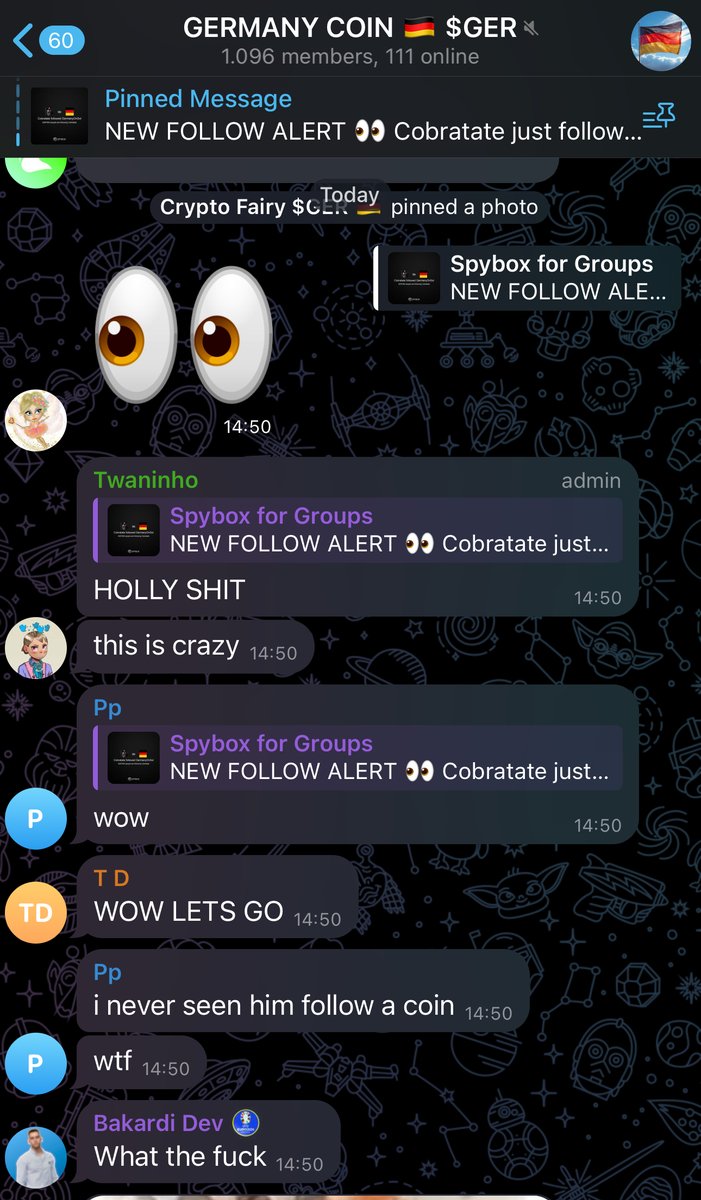Spybox (@spyboxapp) on Twitter photo Spybox caught <a href="/Cobratate/">Andrew Tate</a> (Andrew Tate) following <a href="/GermanyOnSol/">Germany Coin 🇩🇪</a>
You rarely see Andrew following a token 🤯👀 Spybox caught <a href="/Cobratate/">Andrew Tate</a> (Andrew Tate) following <a href="/GermanyOnSol/">Germany Coin 🇩🇪</a>
You rarely see Andrew following a token 🤯👀